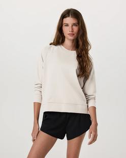 Vuori Women's Long Sleeve Halo Crew ECRUHEATHER