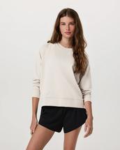 Vuori Women's Long Sleeve Halo Crew ECRUHEATHER