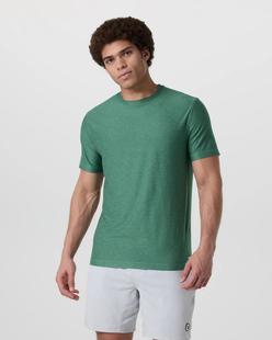 Vuori Men's Strato Tech Tee HEDGEGREENHEATHER