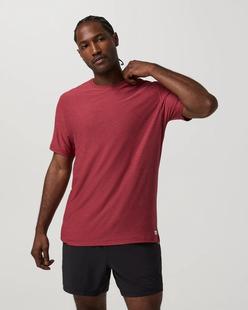 Vuori Men's Strato Tech Tee SOURCHERRYHEATHER