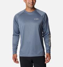 Columbia Men's PFG Terminal Tackle Heather Long Sleeve Shirt CARBONHEATHER