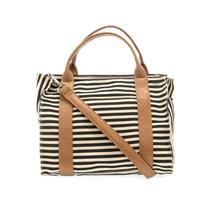 Joy Susan Gwen Medium Canvas Tote BLACK/WHITE