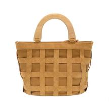 Joy Susan Cora Cage Wood Handle Bag WALNUT