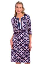 Gretchen Scott Women's Split Neck Dress LUCYINTHESKYNAVY