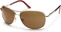 Suncloud Aviator Sunglasses (Gold, Polarized Brown Lens) 