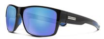 Suncloud Range Sunglasses (Black, Polarized Blue Lens) 