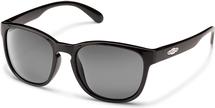 Suncloud Loveseat Sunglasses (Black, Polarized Gray Lens) 