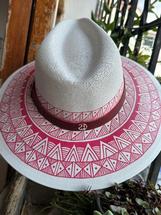 Zahra Darwish Hand Painted Yucatan Hat - 12 PINK