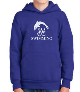 WCC hoodie with logo and name on back 