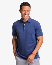Southern Tide Men's brrr°-eeze Heather Performance Polo Shirt HEATHERNAUTICALNAVY