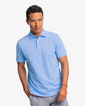Southern Tide Men's brrr°-eeze Heather Performance Polo Shirt HEATHEROCEANCHANNEL