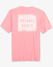 Southern Tide Men's Heather Party Beach Sign T-Shirt HEATHERFLAMINGOPINK