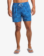 Southern Tide Men's Well Well Whale Printed Swim Trunk ATLANTICBLUE