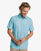 Southern Tide Men's Driver Wymberly Stripe Performance Polo Shirt TIDALWAVE