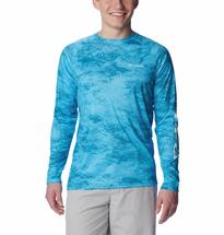 Columbia Men's PFG Super Terminal Tackle Long Sleeve Shirt RIPTIDEPFGCAM