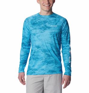 Columbia Men's PFG Super Terminal Tackle Long Sleeve Shirt RIPTIDEPFGCAM