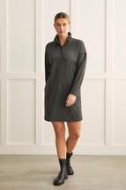 Tribal Women's Ultra Soft Mock Neck Dress CHARCOAL