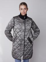 Charlie B Women's Long Quilted Puffer Jacket EPINETTE/SPRUCE