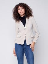 Charlie B Women's Knit Corduroy Blazer ALMOND