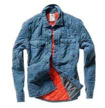 Relwen Men's Quilted Flannel Shirtjacket BLUEMULTI