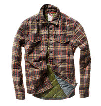 Relwen Men's Quilted Flannel Shirtjacket CHAR/BROWNPLAID