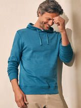 Faherty Men's Sunwashed Slub Hoodie DEEPJADE