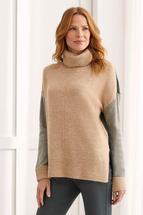 Tribal Women's Colour Block Turtleneck NOMAD