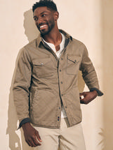 Faherty Men's Doug Good Feather Reversible Bondi Jacket OLIVE/BLACKSTARNATIO