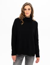 Renuar Women's Mockneck Tunic Sweater BLACK