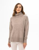 Renuar Women's Mockneck Tunic Sweater HEATHERBROWNSUGAR