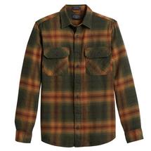 Pendleton Men's Burnside Flannel Shirt DKOLIVE/GOLD