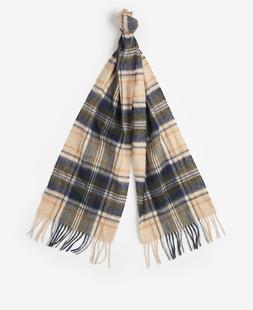 Barbour New Check Tartan Scarf SANDBEIGEPLAID