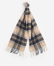 Barbour New Check Tartan Scarf SANDBEIGEPLAID