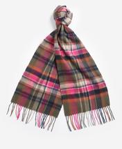 Barbour Vintage Winter Plaid Scarf PINKDAHLIA