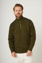 Peregine Men's Foxton Zip Neck Jumper OLIVE