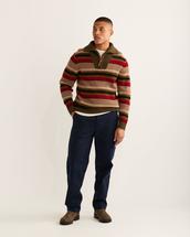 Pendleton Men's Camp Stripe Merino Half-Zip Sweater MINERALUMBCAMPSTRIPE