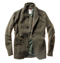 Relwen Men's Heritage Trap Blazer OLIVEGUNCHECK