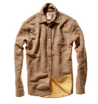 Relwen Men's Chamois Lined-Flannel WHEATMULTI
