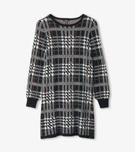 Hatley Women's Abigail Sweater Dress - Caviar Plaid CAVIAR
