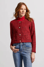 Tribal Women's Cropped Tweed Jacket EARTHRED