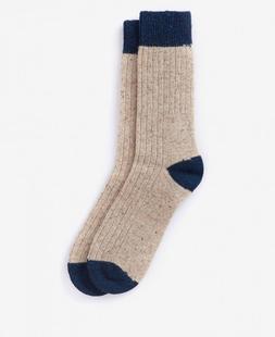 Barbour Houghton Socks STONE/NAVY