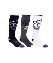 686 Men's Mountain Scape Sock 3-Pack BLACK/WHITE/CYPRESS