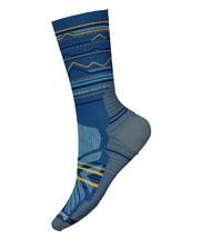 Smartwool Hike Light Cushion Mountain Range Pattern Crew Socks LAGUNABLUE