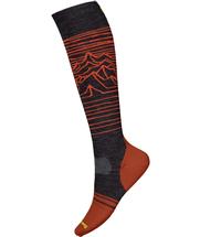 Smartwool Snowboard Full Cushion Iguchi Pattern Over The Calf Socks CHARCOAL