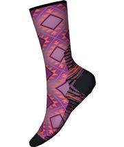 Smartwool Women's Hike Light Cushion Southwest Tile Print Crew Socks MEADOWMAUVE