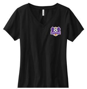 LSA Ladies V-neck Tees BK