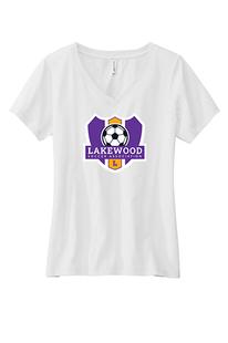 LSA Ladies V-neck Tees WH