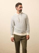 Faherty Men's Sunwashed Slub Hoodie PEARLOCEANSTRIPE
