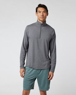 Vuori Men's Ease Performance Half Zip 2.0 ZINCHEATHER