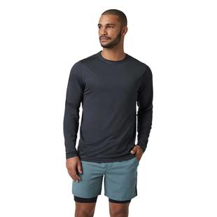 Vuori Men's Long Sleeve Tradewind Performance Tee 2.0 BLACKHEATHER